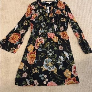 Black flowered dress